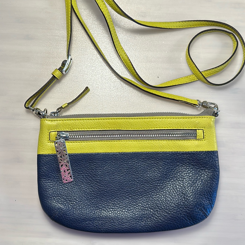 Cute Lime Green And Blue Leather Purse No Brand Label